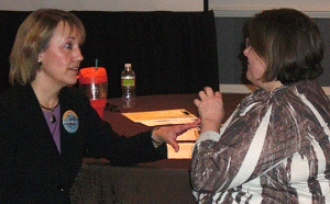 Susan Fitzell coaching a teacher Susan Fitzell coaching a teacher