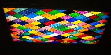 Ceiling light cover with fire retardant paint