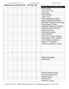 Paraprofessionals - remember student needs